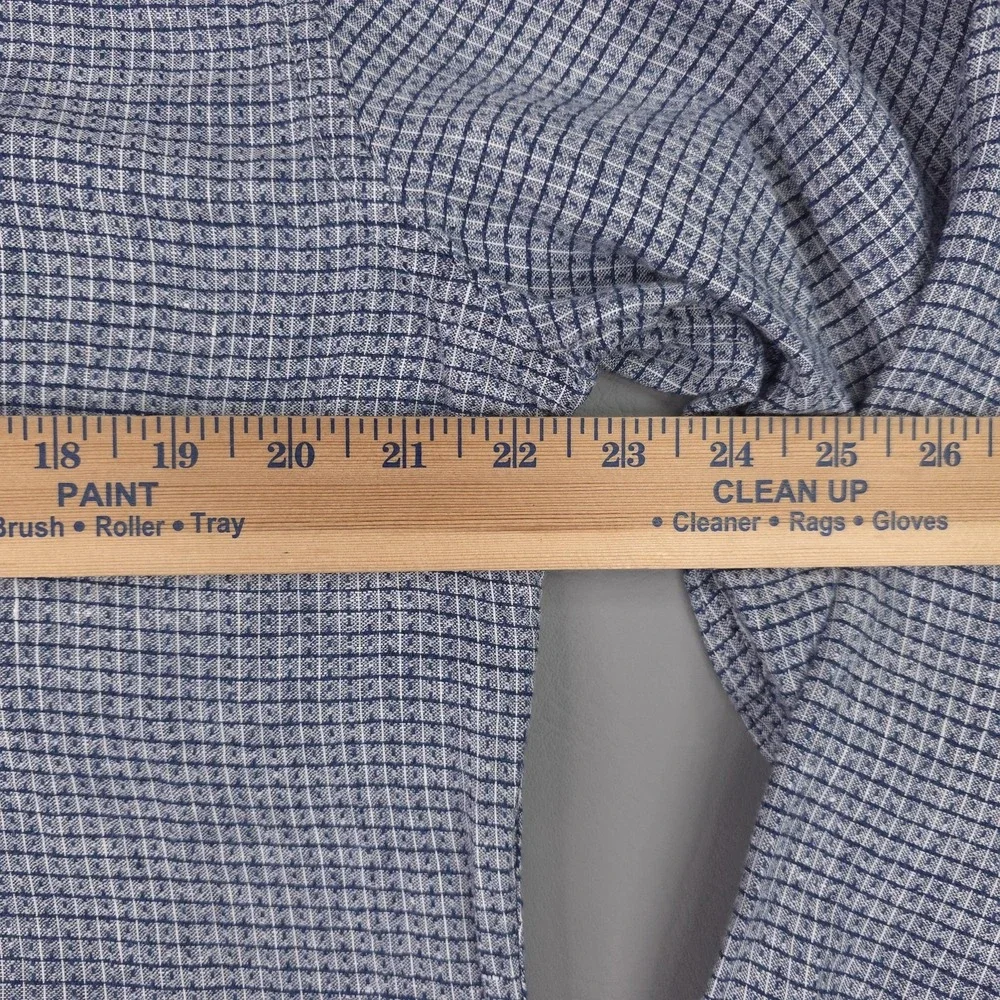 Banana Republic Shirt Mens Large Blue Camden Fit Linen Long Sleeve Button Down